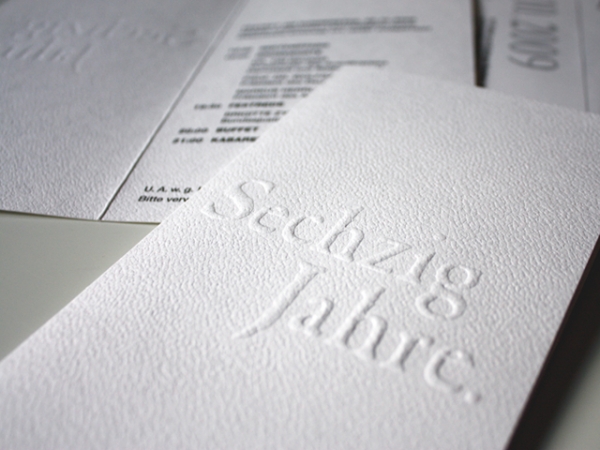 Einladungskarte zur 60-Jahr-Feier